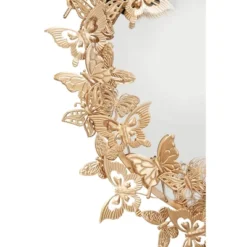 Metal Butterfly Round 3D Wall Mirror Gold - Olivia & May -Olivia & May GUEST 1de5354c e6d0 48e1 9e7c 76970b426dc8