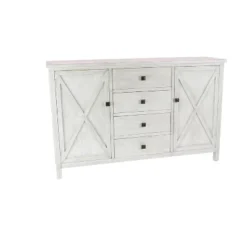 Farmhouse Wood Rectangular Sideboard White - Olivia & May