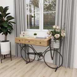 Farmhouse Metal Console Table Red - Olivia & May -Olivia & May GUEST 1ec4c2e0 30e5 4065 a86e ecee200f2415