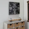 Vintage Wood Wall Clock Black - Olivia & May -Olivia & May GUEST 1ed37942 ca43 405c 9a9e 862cbbfde4ea