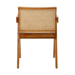 30" X 20" Modern Teak Wood Accent Chair - Olivia & May -Olivia & May GUEST 1ede7dc9 0cd0 4e85 9ff7 ce90f3ee1c31