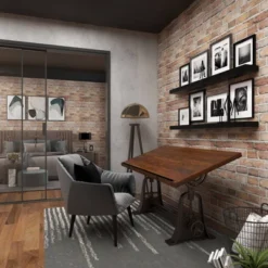 Industrial Teak Wood Console Table Brown - Olivia & May -Olivia & May GUEST 1ee65480 a729 4be5 9ccb 36a018d387b1