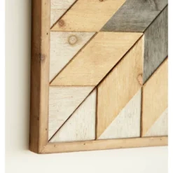30" X 30" Wood Geometric Handmade Southwestern Wall Decor Brown - Olivia & May 13 30" X 30" Wood Geometric Handmade Southwestern Wall Decor Brown - Olivia & May -Olivia & May GUEST 1f5aa477 6d41 4c8f 9971 b30d7c99baf3