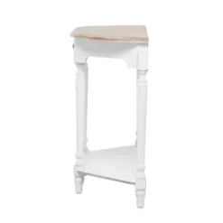 Farmhouse Half Moon Wood Console Table White - Olivia & May -Olivia & May GUEST 1f654872 f5d2 4085 9844 b91901a79266