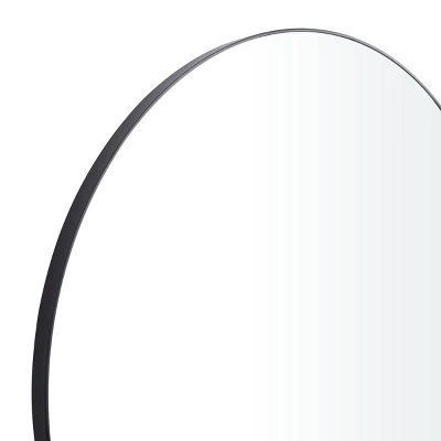 Wood Round Wall Mirror With Thin Frame - Olivia & May 4 Wood Round Wall Mirror With Thin Frame - Olivia & May - Image 2