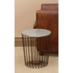 Metal Wire Stool Patio Accent Table - Olivia & May -Olivia & May GUEST 2012da90 51e2 43c6 aa54 7029f752d83b