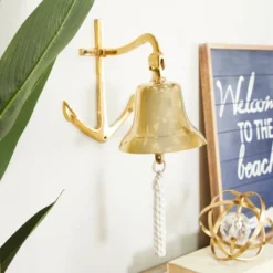 Brass Bell Wall Decor With Anchor Backing - Olivia & May 14 Brass Bell Wall Decor With Anchor Backing - Olivia & May -Olivia & May GUEST 2082e4de 737f 453b b3af 2aed4993360e