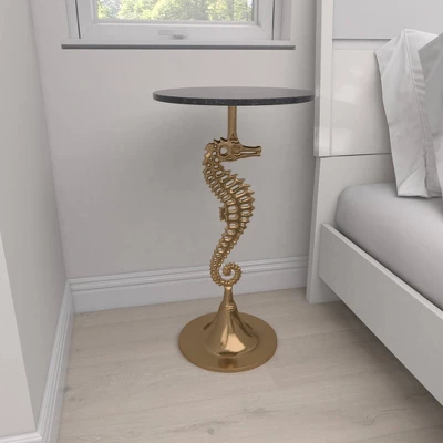 Coastal Seahorse Accent Table Gold - Olivia & May 14 Coastal Seahorse Accent Table Gold - Olivia & May - Image 12