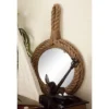 Jute Wall Mirror With Rope Accents Set Of 3 Brown - Olivia & May -Olivia & May GUEST 20f85f35 5421 4e4d 862d 9a0d3f1e58ec