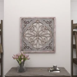 Farmhouse Wood Wall Decor Gray - Olivia & May -Olivia & May GUEST 21c018bc 9a42 4a47 adcb 6aa587976635