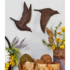 Set Of 3 Metallic Flying Bird Sculptures Wall Decor - Olivia & May -Olivia & May GUEST 21d5d5d3 e8d5 4781 802f d887786759e2