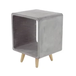 FIBER CLAY WOOD ACCENT TABLE 16W 21H - Olivia & May -Olivia & May GUEST 2240064f a259 42d2 bcc2 c3c58b530aaa