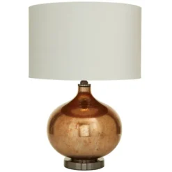 Glass Gourd Style Base Table Lamp With Tapered Shade Copper - Olivia & May -Olivia & May GUEST 22eccfdb 6b7a 4998 81b8 fbd7a4d55d08