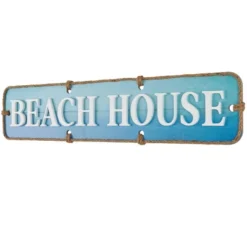 8"x36" Wooden Sign Wall Decor Blue - Olivia & May: Nautical Theme, MDF Carved Art, Vertical Orientation -Olivia & May GUEST 230b8b4e 4cf7 44c5 8007 892797cc7f53