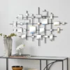 Glam Metal Abstract Wall Decor With Square Mirrored Accents Black - Olivia & May -Olivia & May GUEST 23148274 e5d5 465a a5ff 5d78eb9268fd