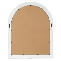 Wood Window Pane Inspired Wall Mirror With Arched Top Cream - Olivia & May -Olivia & May GUEST 233b682e 399d 4f11 ab6b c7dcd9661067
