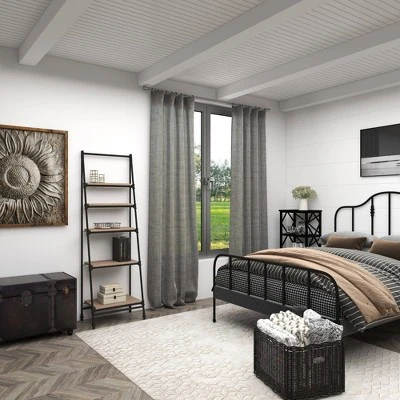 72" Metal And Wood 5 Shelf A Frame Book Stand Black - Olivia & May 14 72" Metal And Wood 5 Shelf A Frame Book Stand Black - Olivia & May - Image 12