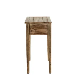 Natural Wood Desk With Carved Drawers Brown - Olivia & May -Olivia & May GUEST 23a1d03b ec40 42e0 9c7d 69a5dac6d06a