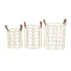 Set Of 3 Large Metal Storage Baskets Gold - Olivia & May -Olivia & May GUEST 23a4d7a7 3d8a 43c7 a440 5d989407248a
