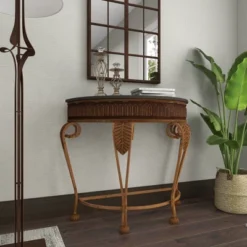 Traditional Metal Console Table Gold - Olivia & May -Olivia & May GUEST 23ba3726 8d99 4d3b a6d6 6f4484d47ee4