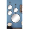 Modern Metal Wall Mirror Set Of 4 Black - Olivia & May