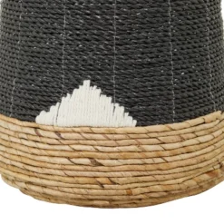 Set Of 2 Banana Leaf Storage Baskets Black - Olivia & May -Olivia & May GUEST 244aa3fc dd00 4315 ac4f c7b16388f6b5