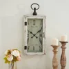 Wooden Pocket Watch Style Wall Clock With Hinged Door White - Olivia & May