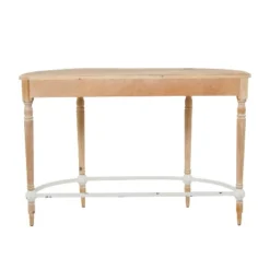 Modern Farmhouse Wood Half Moon Console Table Brown - Olivia & May -Olivia & May GUEST 24a7708c dd1c 42c6 b5f5 84bb02ae90fa