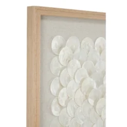 Shell Geometric Handmade Overlapping Shells Shadow Box With Canvas Backing Set Of 2 Cream - Olivia & May -Olivia & May GUEST 2521c998 8e94 4599 bc36 4472dec406ef
