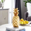 14" Decorative Polystone Pineapple Figurine Gold - Olivia & May -Olivia & May GUEST 255ed335 47a3 4088 8769 195cf472b299