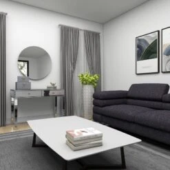 Glam Mirror And Wood Console Table Desk Silver - Olivia & May -Olivia & May GUEST 25b30b7c a06c 4cb1 b949 6329da52503c