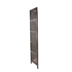Traditional Wood Rectangle Room Divider Screen Brown - Olivia & May -Olivia & May GUEST 25d83620 b905 40cd 8cbf 4bf53464e2bf