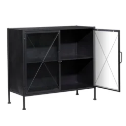Industrial Metal Cabinet Black - Olivia & May 27 Industrial Metal Cabinet Black - Olivia & May -Olivia & May GUEST 25ec1a53 b907 40a7 8131 afe570334cd7