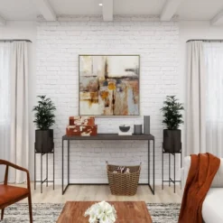 Set Of 2 Cowhide Leather Decorative Boxes Brown/White - Olivia & May -Olivia & May GUEST 25f59dfd 69c3 4c2b 8b98 9c402b75574b