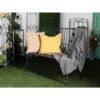 Traditional Outdoor Patio Bench - Black - Olivia & May -Olivia & May GUEST 26a3e0a1 6604 46c8 97ef 80ed892890d3