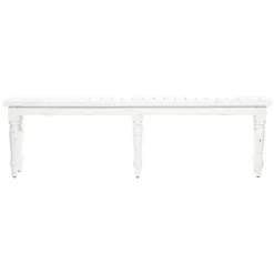 Farmhouse Long Wood Bench White - Olivia & May -Olivia & May GUEST 27051635 e004 41f4 b3e9 daf68a4282ab