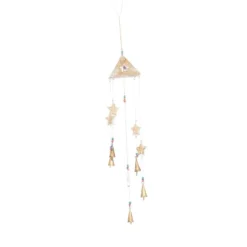32" Metal Eclectic Moon And Sun Windchime Gold/Blue/Pink - Olivia & May: Hanging Garden Decor, No Choking Hazard -Olivia & May GUEST 271b7a0f 8571 44df 85d1 0d2269cbf8d9