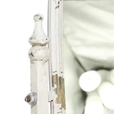 Vintage Metal Console Mirror White - Olivia & May 5 Vintage Metal Console Mirror White - Olivia & May - Image 3