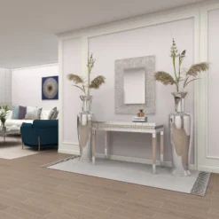 Glam Mirror And Wood Console Table Gold - Olivia & May -Olivia & May GUEST 282f7a0f 8a15 4183 ae62 9f0aa98ab79f