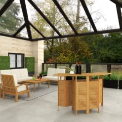 Patio Bar Table Teak - Olivia & May -Olivia & May GUEST 284c00b0 ce5d 45e6 a54f fb0a3d7749c9