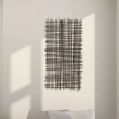 Metal Geometric Overlapping Lines Cross Hatch Wall Decor Black - Olivia & May -Olivia & May GUEST 287a6433 029f 45b7 8974 4b34d43f0de0