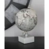13" X 9" Contemporary Decorative Globe With Iron And Ceramic Stand White - Olivia & May -Olivia & May GUEST 28a42d93 9ab2 4f4f ab10 1a4205b74bab