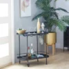 Contemporary Metal Bar Cart Black - Olivia & May -Olivia & May GUEST 29170441 a221 4376 9c24 3ee4d28b63f1