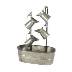 34" Metal Farmhouse Fountain Gray - Olivia & May 17 34" Metal Farmhouse Fountain Gray - Olivia & May -Olivia & May GUEST 2968b92e 38c1 4e47 a1f0 9911cb277f0a