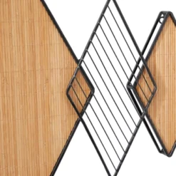 22" X 42" Bamboo Geometric Overlapping Diamond Wall Decor With Metal Wire Brown - Olivia & May -Olivia & May GUEST 29849161 2c41 4a83 9ae7 3ec520932f58