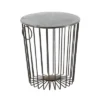 Metal Wire Stool Patio Accent Table - Olivia & May -Olivia & May GUEST 29915d88 304c 496a 93be d44c66a6301e