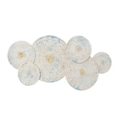 Wood Floral Intricately Carved Wall Decor With Mandala Design White - Olivia & May -Olivia & May GUEST 29dc5106 fdaa 4e56 ba97 04f0cdd1a2d9