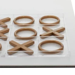 12" Modern Acrylic And Iron Tic Tac Toe Set - Olivia & May -Olivia & May GUEST 2a413e42 276b 426b 9c42 3e222c653bda