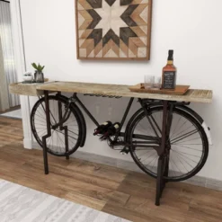 Rustic Metal Console Table Black - Olivia & May -Olivia & May GUEST 2a6e641a 4003 4356 8c84 15ce86db761a