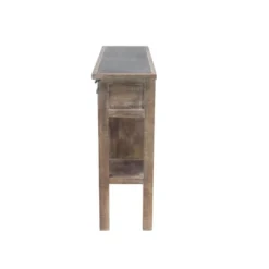 Farmhouse Wooden Wine Console With Drawers Brown - Olivia & May -Olivia & May GUEST 2a8db001 f6ea 4bd6 bd70 addef4893997